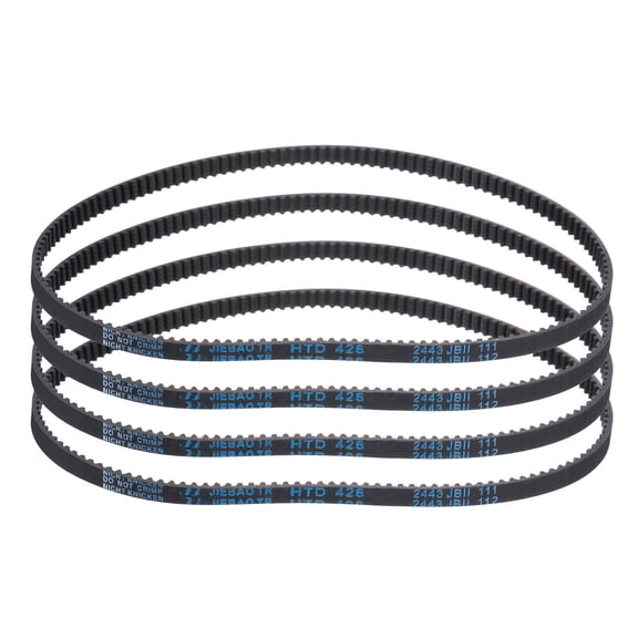 4Pack HTD-3M Rubber Timing Belt 142 Teeth, 426mm Pitch Length x 6mm Width x 2.4mm Height, Closed Loop Pulley Timing Belt
