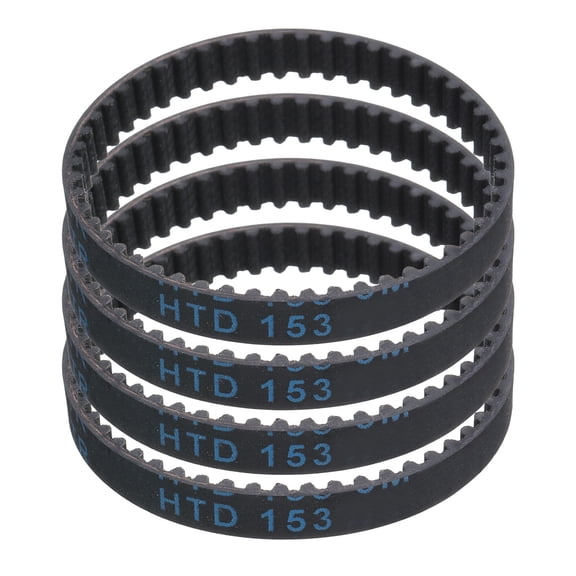 4Pack HTD-3M Rubber Timing Belt 51 Teeth, 153mm Pitch Length x 6mm Width x 2.4mm Height, Closed Loop Pulley Timing Belt