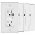thumbnail image 1 of 4Pack Illuminated Tamper Resistant White Wall Outlet-Touch Control,Automatic On/Off LED Night Light,GuideLight for Decora Duplex Receptacle-15A,125V with Electrical Outlet Cover Plate, 1 of 7