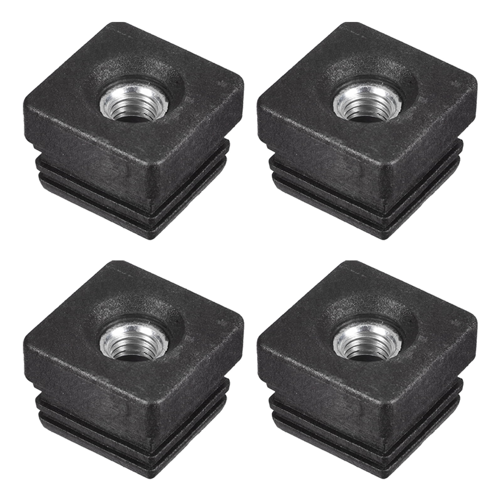 Square Insert Plug 4Pack Inserts for Square Tubes with M10 Thread, for 1.26