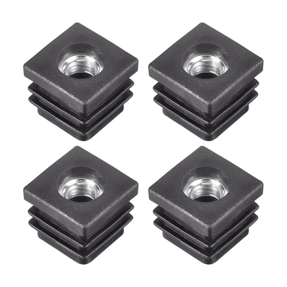 4Pack Inserts for Square Tubes with M8 Thread, for 0.79"x0.79" OD Square Tube Furniture Leg Plug