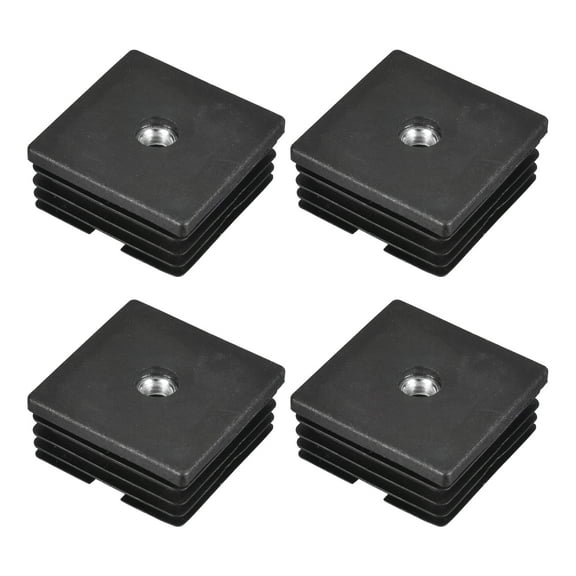 4Pack Inserts for Square Tubes with M8 Thread, for 1.97"x1.97" OD Square Tube Furniture Leg Plug