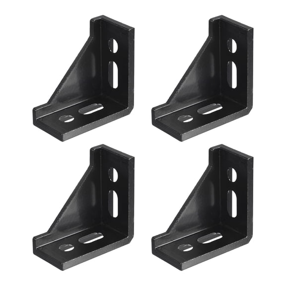4Pack Inside Corner Bracket Gusset, 58x58x29mm 3060 for 3030 Series Aluminum Extrusion Profile Black