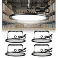thumbnail image 1 of 4Pack LED High Bay Light,200W,34,000LM, 5000K Daylight UFO High Bay LED Shop Lights with U Bracket, IP65 Waterproof Lamp, 70000+ Hours Lifetime, Garage Lighting for Workshop Warehouse Factory Barn, 1 of 8