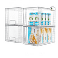 thumbnail image 1 of 4Pack Large Stackable Kitchen Pantry Storage Drawers, Clear Organizer Bins with Handles, Acrylic Drawer Organizers for Kitchen Pantry, Bathroom Undersink, Cabinet Organization and Storage, 1 of 6
