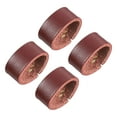 thumbnail image 1 of 4Pack Leather Belt Loop Keepers 6.5cm Girth Belt Strap Ring Buckle (Brown), 1 of 6