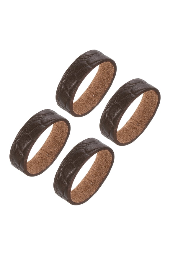 4Pack Leather Belt Loop Keepers, Fits 3.8cm Width Belt Strap Buckles (Coffee)