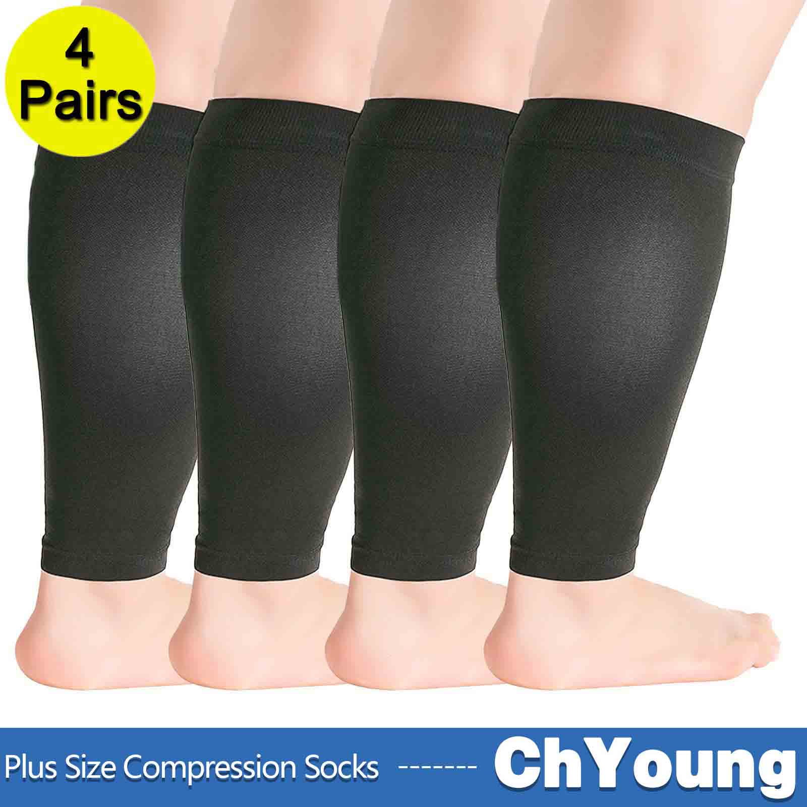 5Pack 3XL Extra Wide Calf Compression Stockings for Women & Men