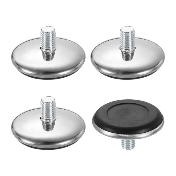 Uxcell 4 pack M10 Thread Furniture Feet Levelers, 47x15mm Adjustable Leveling Screw, Black