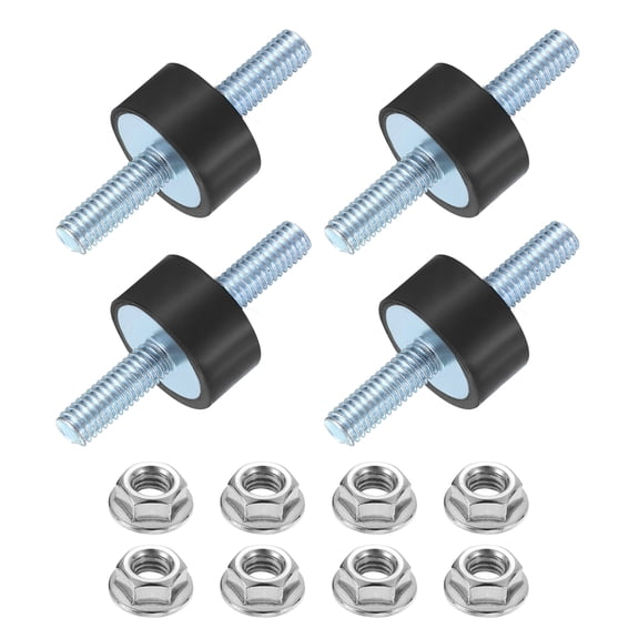 4Pack M6 x 18mm Rubber Mounts, 10 x 20mm Rubber Vibration Isolator with Nuts