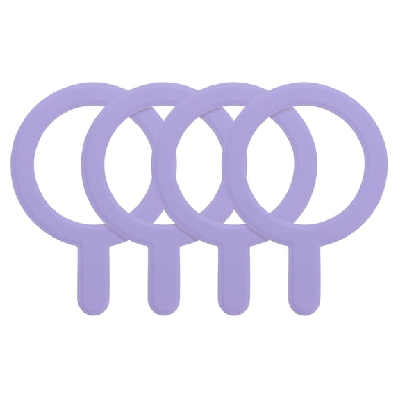 4Pack Magnetic Adapter Ring, Leather Magnetic Sticker Ring, Purple