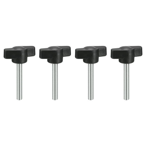 4Pack Metric Carbon Steel Clamping Screw Knob T Shaped Thumb Screws M5 x 35mm