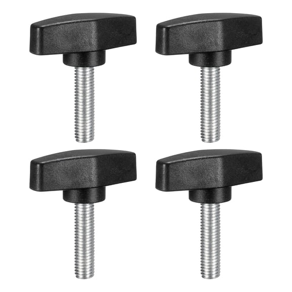 4Pack Metric Carbon Steel Clamping Screw Knob t Shaped Thumb Screws M10 x 40mm