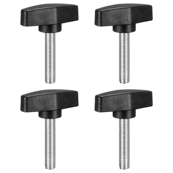 4Pack Metric Carbon Steel Clamping Screw Knob t Shaped Thumb Screws M10 x 50mm
