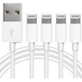 thumbnail image 1 of 4Pack Original [Apple MFi Certified] Charger Lightning to USB Charging Cable Cord Compatible iPhone 14/13/12/11 Pro/11/XS MAX/XR/8/7/6s Plus,iPad Pro/Air/Mini,iPod Touch, 1 of 7