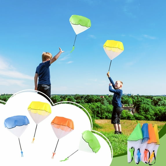 4Pack Parachute Toys Throwing Toy For Kids Boys Girls Christmas Stocking Stuffers Party Favors Gifts for Men Women Kids Boys Girls Birthday Toy Gift