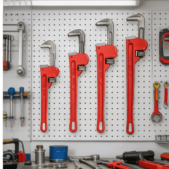 4Pack Pipe Wrench Set Heavy Duty 24In Adjustable Alloy Steel Straight Jaw Plumber Tools Water Pipe Plumbing Grips Mechanical Industrial Repair Professional Grade Equipment Maintenance Shop Home Works