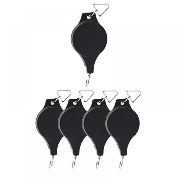 4Pack Plant Retractable Pulley, Hanger Hanging Planters Flower Basket Hook for Garden Baskets, Pots and Birds Feeder Hang