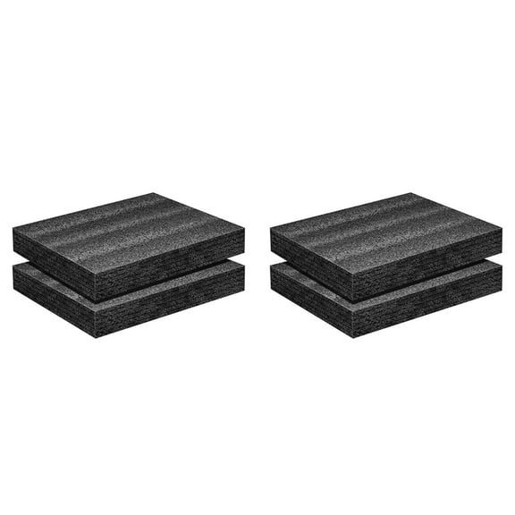 4Pack Polyurethane Foam Sheet- 16 X 12 X 2 Inch Foam Inserts for Cases- Packing Foam Pads for Toolbox Camera Storage