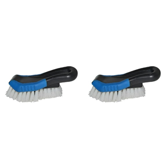 4Pack Professional Car Interior Cleaning Brush - Multi-Surface Scrubber for Floor Mats, Carpets & Upholstery - Stiff Bristle Design with Comfort Grip Handle for Cars & Home