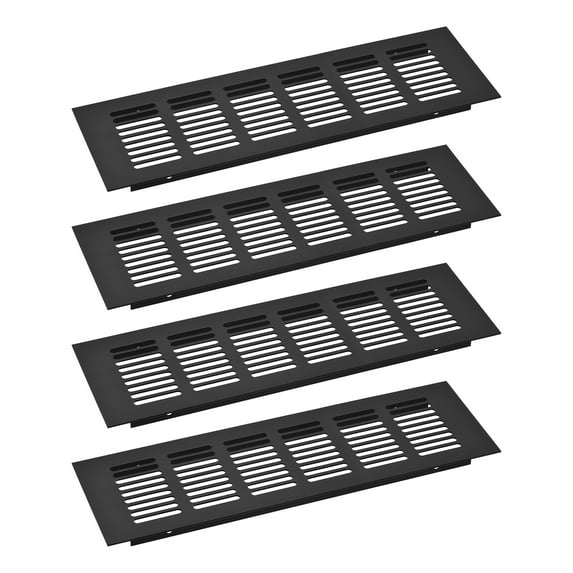 4Pack Rectangle Ventilation Grille Aluminum Alloy Mesh Air Vent Cover, 250x80mm