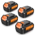 thumbnail image 1 of 4Pack Replacement for Dewalt 20v Battery 6.0Ah (Orange), 1 of 7