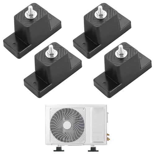 Vibration Reduction Pads Jeacent Rubber For Mini Split AC Condenser – Set  Of 4, Supports Up To 800 Lbs Vibration Isolator Mounts