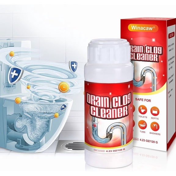 4Pack Safe & Powerful Upgraded Sink Drain Cleaner - Multi-Purpose Pipe Unclogging Agent for Kitchen and Home Drains