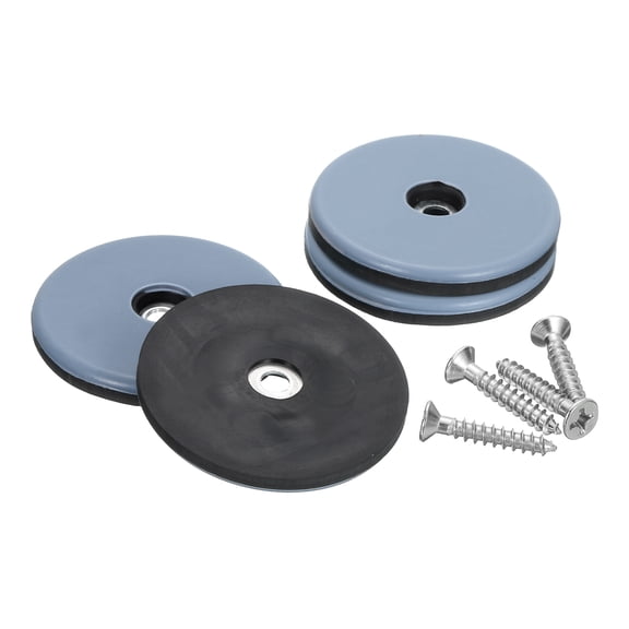 4Pack Screw on Furniture Sliders, 1.97"(50mm) Round Furniture Glides Sliders, Chair Leg Sliders Floor Protectors Pads, Furniture Pads with Screws for Chairs, Cabinets, Light Blue