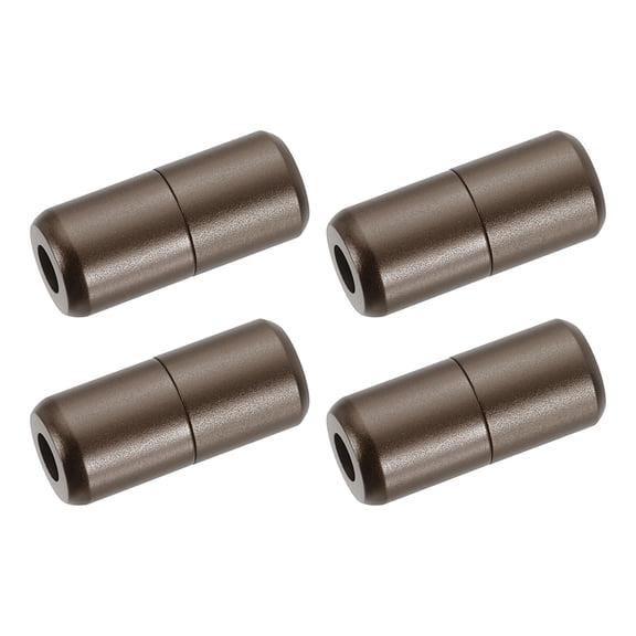 4Pack Shoe Laces Buckle Lock Aluminum No Tie Shoelace Turnbuckle, Coffee