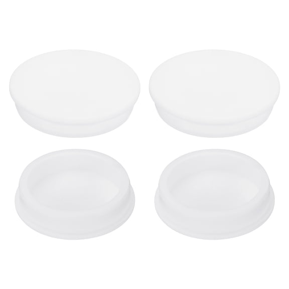 4Pack Silicone Hole Plug 73.6mm, White High Temp T Type Rubber Stoppers for 72-73mm Hole