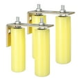 thumbnail image 1 of 4Pack Slide Gate Guide Roller, 6" Nylon Gate Support Rollers with Bracket, Yellow, 1 of 6