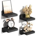 thumbnail image 1 of 4Pack Small Floating Shelves for Wall, Wood Shelf 5 Inch Display Ledges Room Decor, Mini with 2 Types of Installation, 1 of 10