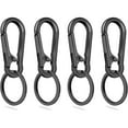 thumbnail image 1 of 4Pack Small Keychain Rings, Metal Key Carabiner Clip, Mini EDC Key Ring Chain Holder Organizer for Purse Charm Hook, Car Keychain, Paracord Keychain Lanyard, Men and Women Key Fob (Gun Black), 1 of 6