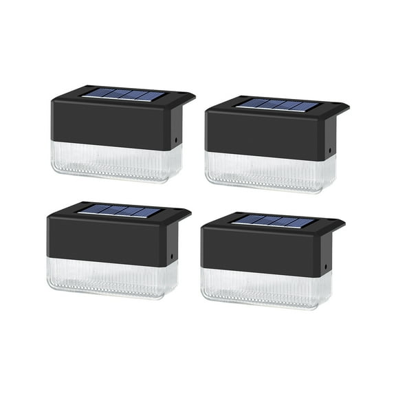 4Pack Solar Fence Lights Outdoor With Warm White And Rgb Colors, Ip65 Waterproof, Crystal Abs Material For Garden, Patio, Pathway And Yard Decoration, 3.11X1.97X1.89In