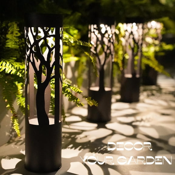 4Pack Solar Pathway Lights Outdoor, Landscape Lighting Dust to  Solar Lights for Garden Decor, Metal Path Lights Solar Powered for Yard Lawn  Walkway Warm Yellow