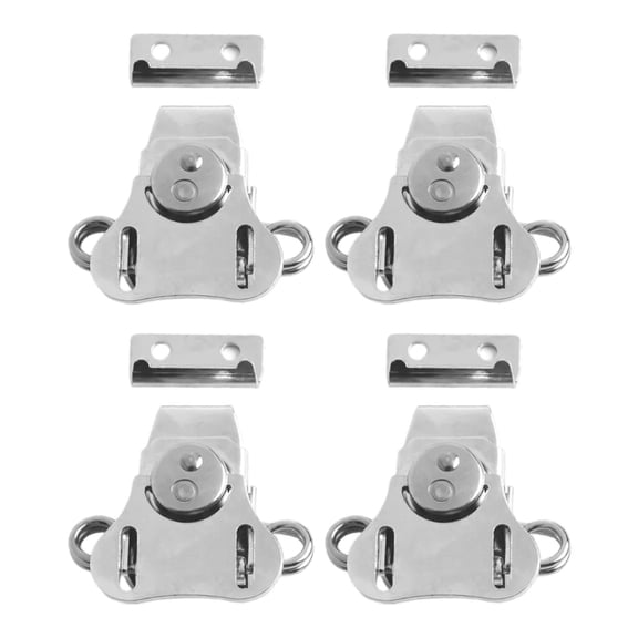 4Pack Spring Latch Stainless Steel Spring Loaded Small Butterfly Latch For Cabinets Tool Box Locker Flight Case Microphone Box
