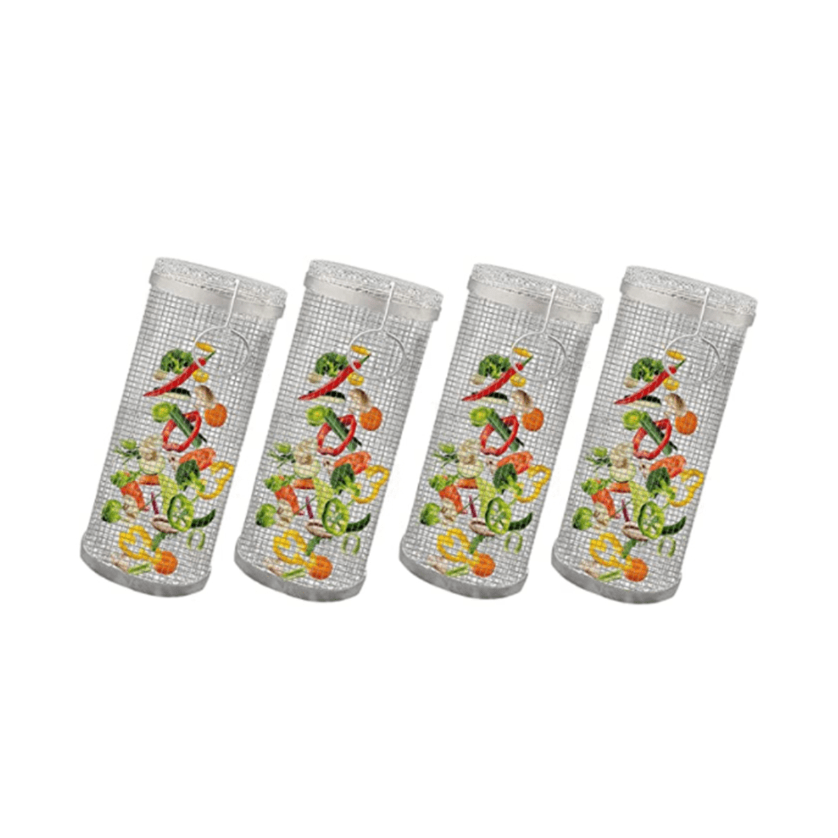 4Pack Stainless Steel Barbecue Cooking Rack Grate Outdoor Round BBQ