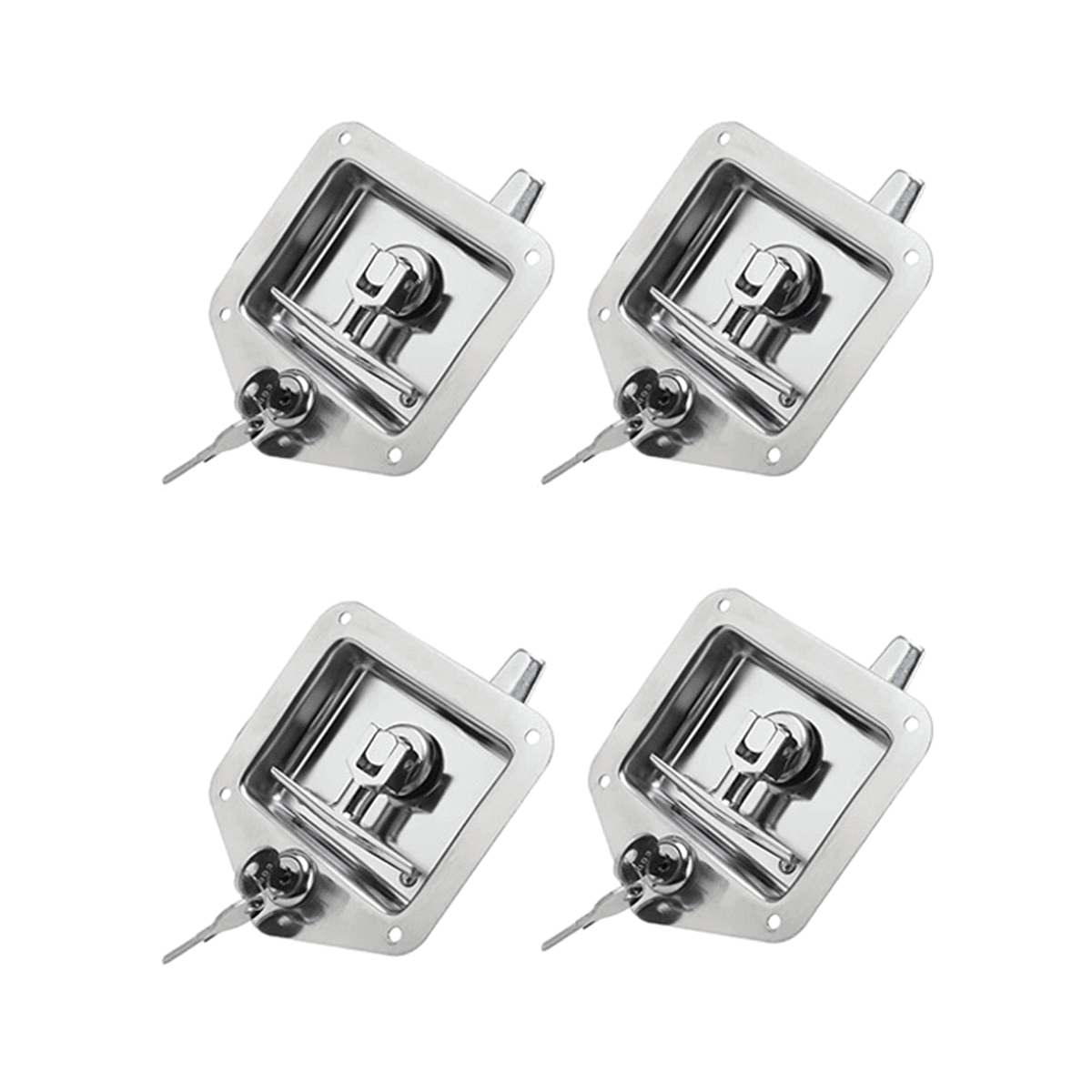 4Pack Stainless Steel Car Trailer Door Latch THandle Locking Trailer