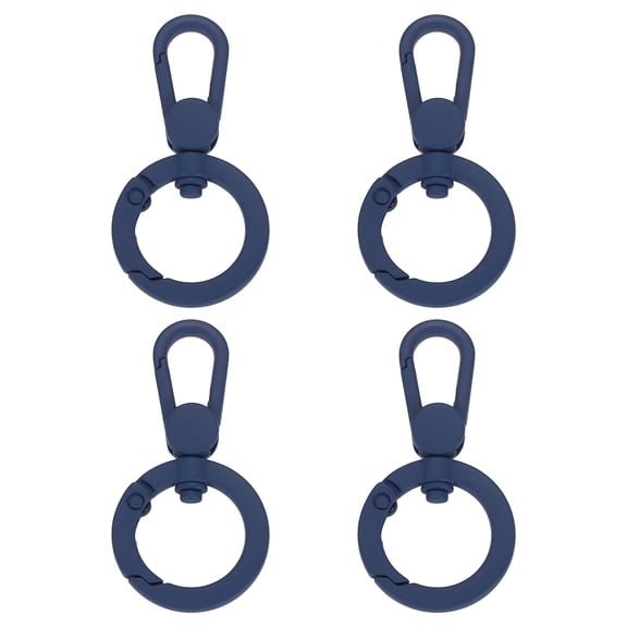 4Pack Swivel Clasp Clip, Spring Snap Hooks Keychain Key Ring, Blue