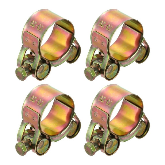 4Pack T-Bolt Hose Clamps, 23-25mm/0.91"-0.98" ID Range, Iron Radiator Hose Clamp Intake Clamp