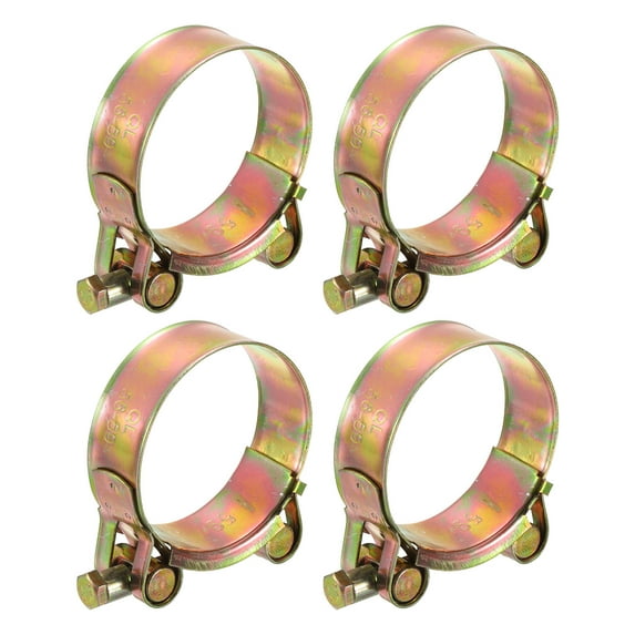 4Pack T-Bolt Hose Clamps, 56-59mm/2.2"-2.32" ID Range, Iron Radiator Hose Clamp Intake Clamp