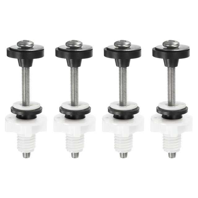 4Pack Tank to Bowl Gasket Kit, Toilet Tank Bolts with Nuts, Rubber