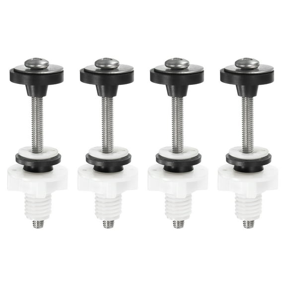 4Pack Tank to Bowl Gasket Kit, Toilet Tank Bolts with Nuts, Rubber Washers Gaskets for Bathroom Toilet Repair Screw