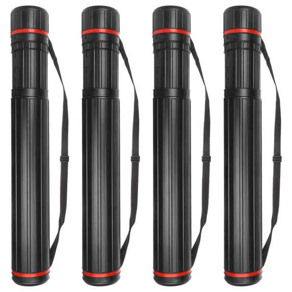 Poster Rounds Storage Unit 4Pack Telescoping Poster Tube Extendable from 30” to 53” for Carry ...