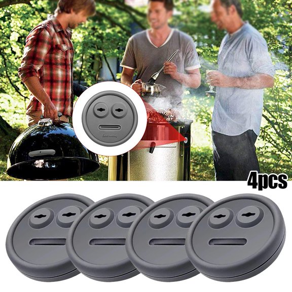 4Pack Thermometer Probe Grommet for BBQ Grill, For Weber 85037 Smokey Mountain