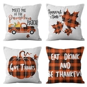 4Pack Throw Pillow Covers Pillow Case Maple Leaf Cushion Cases Home Decor 18x18 inches