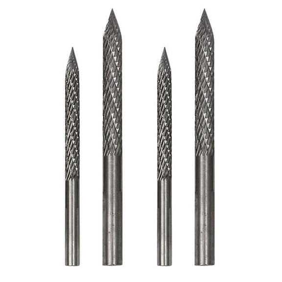 4Pack Tire Bit Multi Sizes Tire Repair Carbide Burr Drill Bit Tire Patches Plug Cutters Wire Cutter Reamer Drill 6mm 8mm