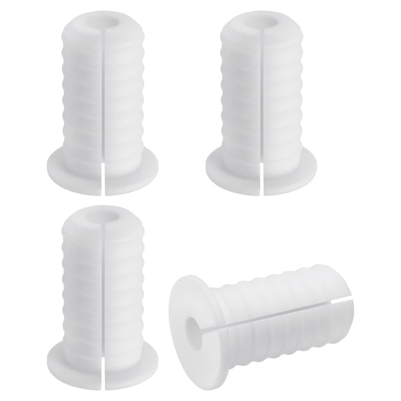 4Pack Wall Grommets, 19mm Silicone Cable Pass Through Bushing Grommets, White