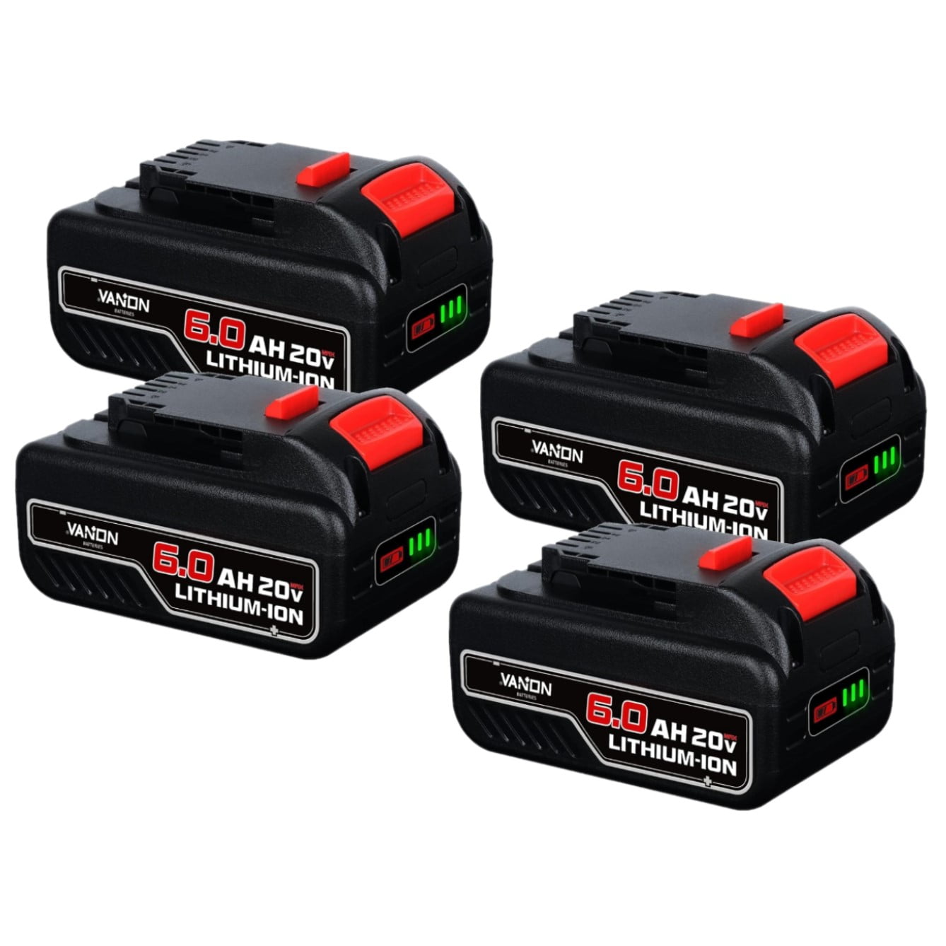 4Pack for Dewalt 20V Max XR 6.0AH Lithium Ion Battery DCB206 2 DCB205 Walmart
